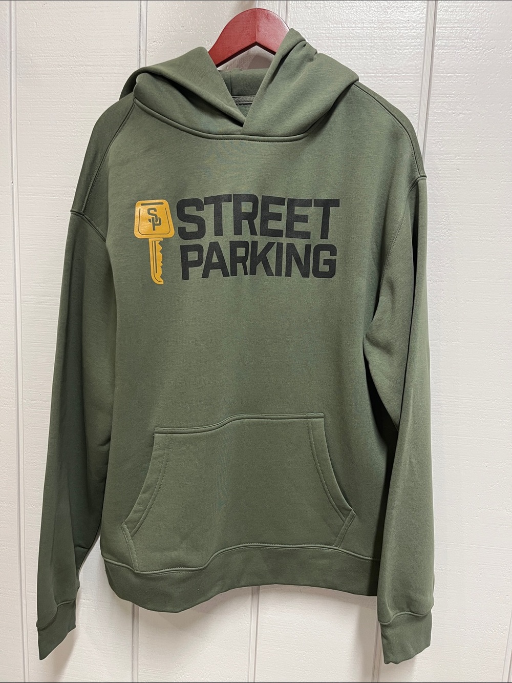 Street Parking: Olive Green Hoodie -